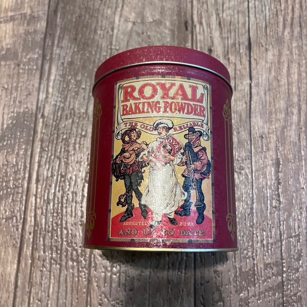 Bristolware Royal‎ Baking Powder Decorative Tin EMPTY Red Canister Small